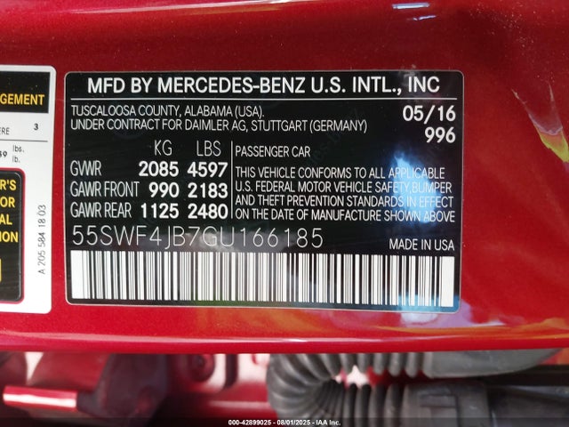Mercedes-Benz C-Class 2016 55SWF4JB7GU166185 Image 9