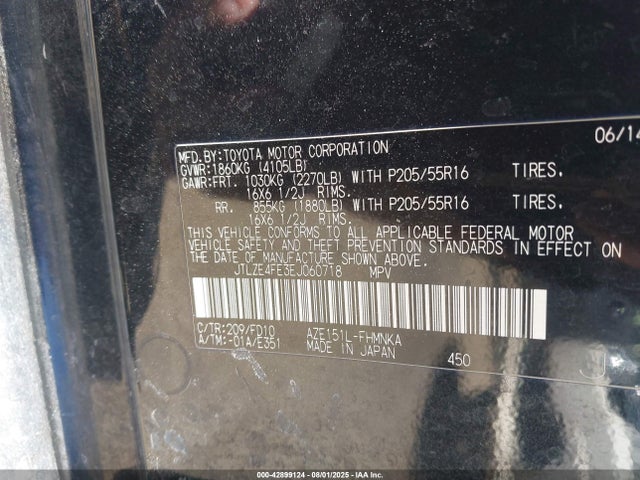 Scion 2az-fe 2014 JTLZE4FE3EJ060718 Image 9