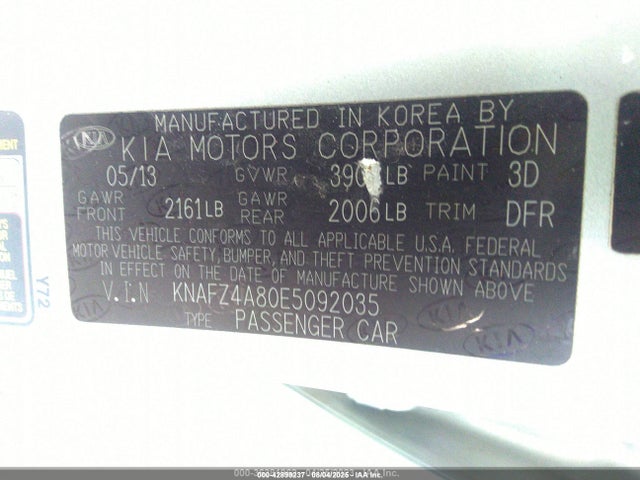 2014 KIA FORTE KNAFZ4A80E5092035 Photo 8