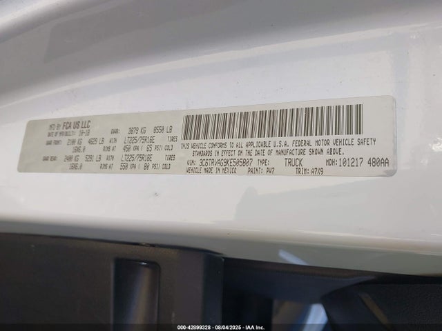 3C6TRVAG9KE505807 RAM Promaster 1500