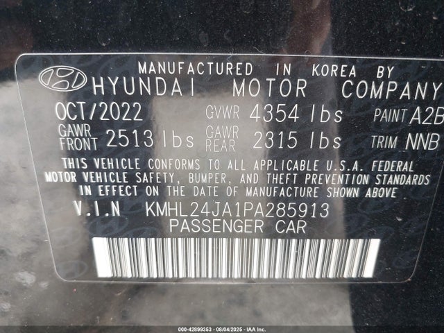 KMHL24JA1PA285913 Hyundai gdi theta iii