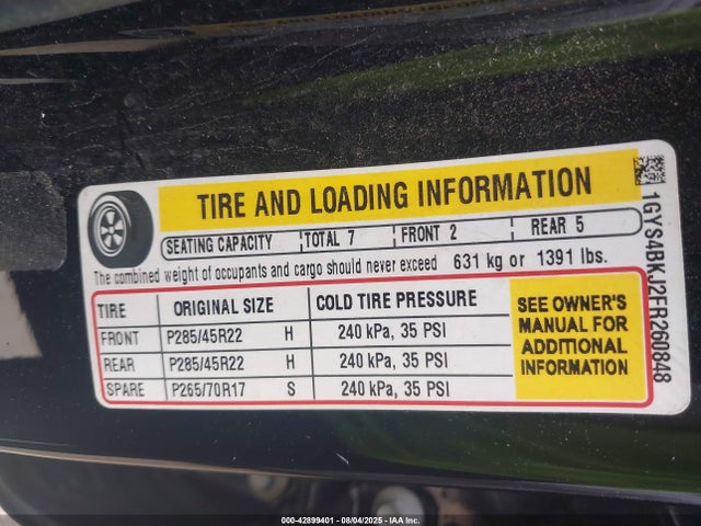 2015 CADILLAC ESCALADE 1GYS4BKJ2FR260848 Photo 8