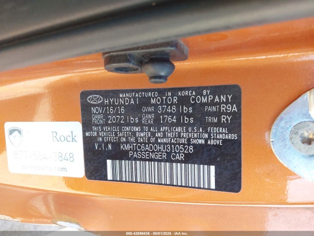 KMHTC6AD0HU310528 Hyundai gdi gamma