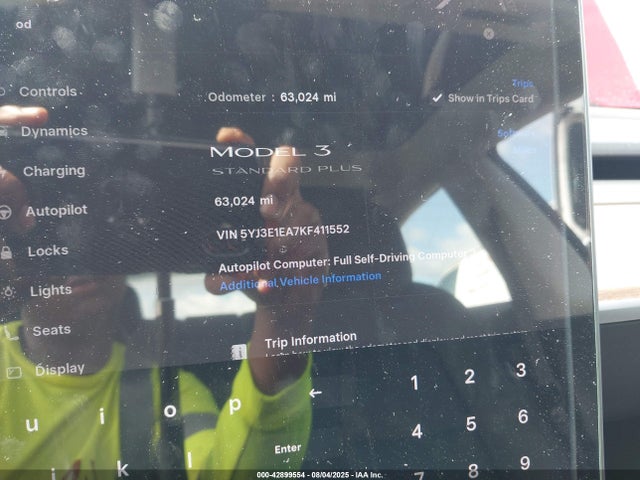 Tesla MODEL 3 2019 5YJ3E1EA7KF411552 Image 15