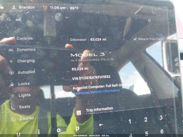 2019 TESLA MODEL 3 5YJ3E1EA7KF411552 Photo 6