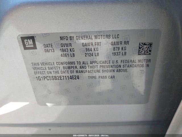 Chevrolet LUV 2014 1G1PC5SB2E7114624 Image 9