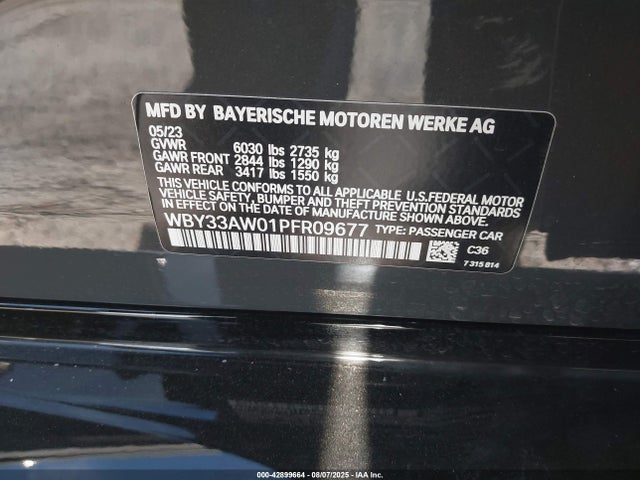 BMW I4 2023 WBY33AW01PFR09677 Image 9