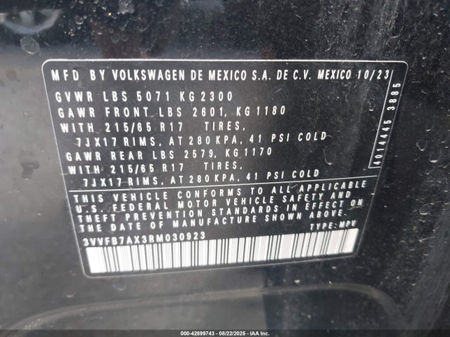 Volkswagen tsi 2024 3VVFB7AX3RM030923 Image 9