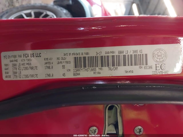 RAM 1500 2017 1C6RR7YT7HS710055 Image 9
