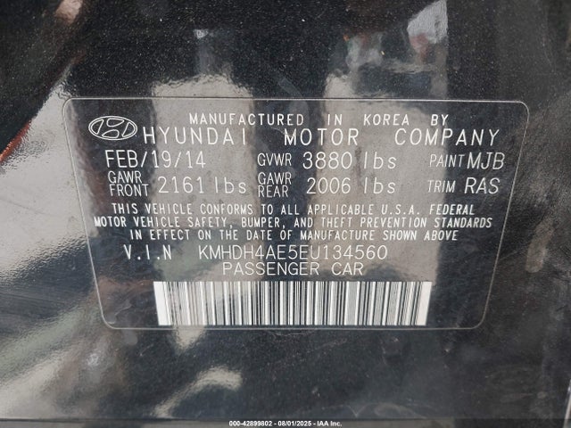 Hyundai dohc mpi nu 2014 KMHDH4AE5EU134560 Image 9
