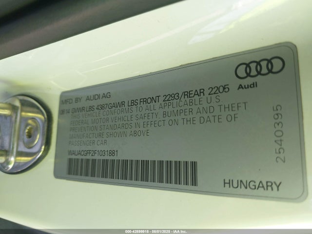 2015 AUDI A3 WAUACGFF2F1031881 Photo 8