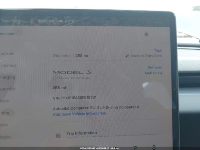 2025 TESLA MODEL 3 5YJ3E1EA2SF018381 Photo 6