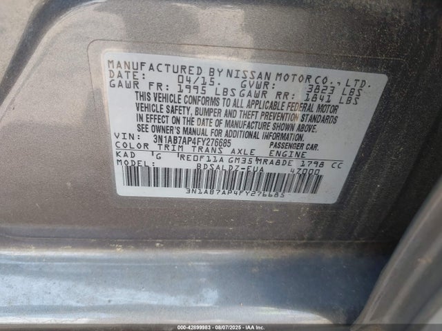 Nissan 2015 2015 3N1AB7AP4FY276685 Image 9