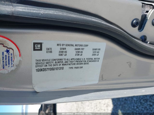 2006 CADILLAC DTS 1G6KD57Y06U101310 Photo 8