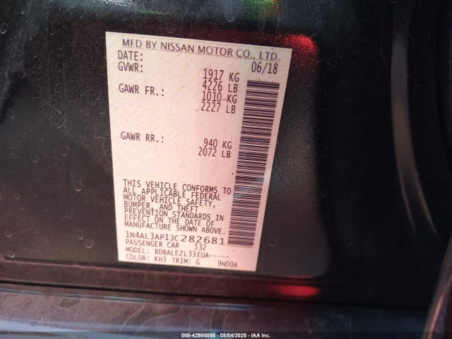 1N4AL3AP1JC282681 Nissan Altima
