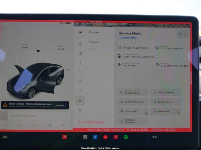 2021 TESLA MODEL Y 5YJYGDEE5MF222969 Photo 6