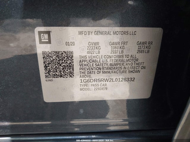 2020 CADILLAC CT5 1G6DR5RW2L0126332 Photo 8