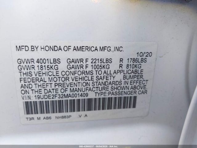 2021 ACURA ILX 19UDE2F32MA001409 Photo 8
