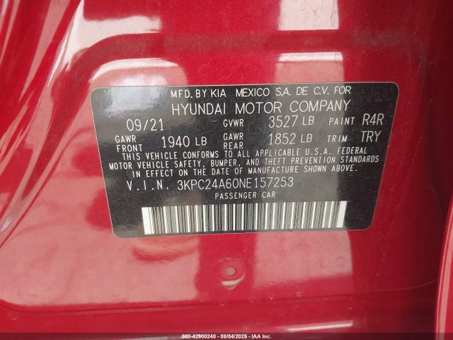 Hyundai gamma ii 2022 3KPC24A60NE157253 Image 9