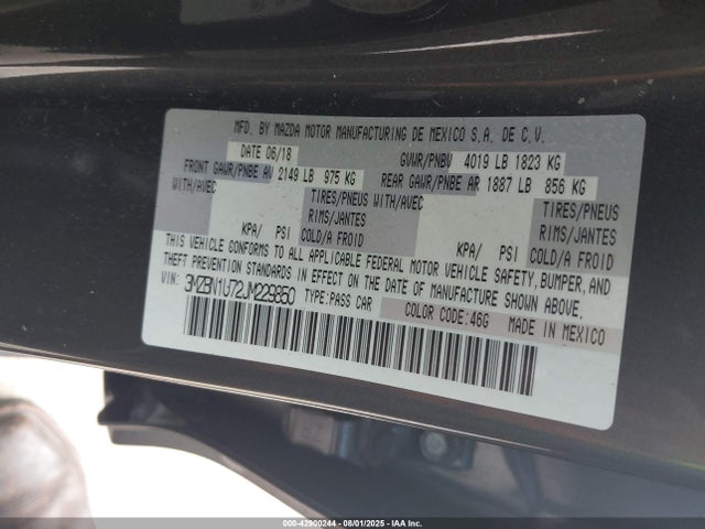 3MZBN1U72JM229850 Mazda pe