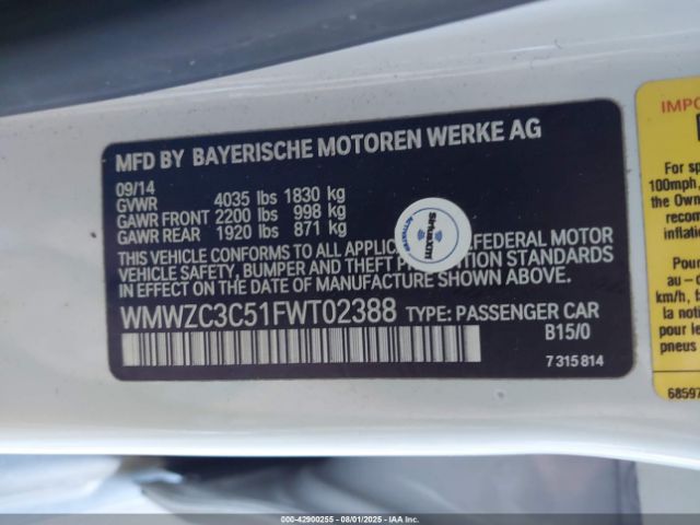 2015 MINI COUNTRYMAN WMWZC3C51FWT02388 Photo 8