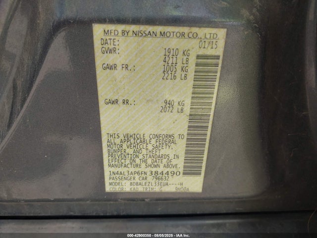 1N4AL3AP6FN384490 Nissan 2015
