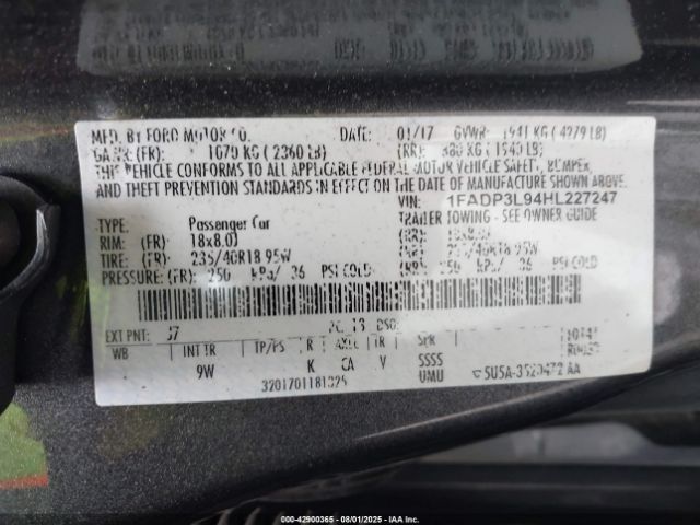 2017 FORD FOCUS ST 1FADP3L94HL227247 Photo 8