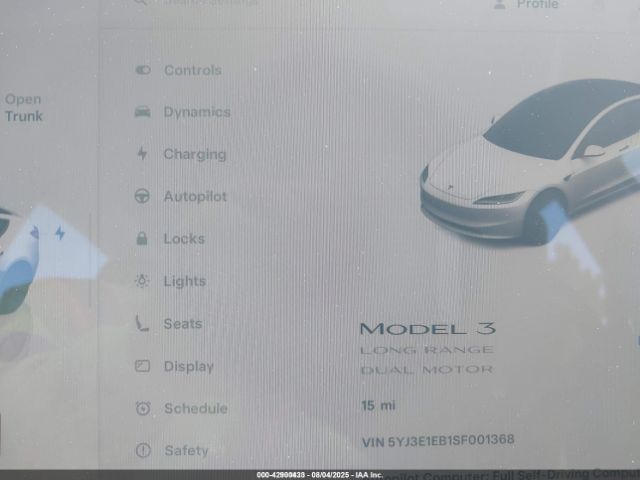 2025 TESLA MODEL 3 5YJ3E1EB1SF001368 Photo 6