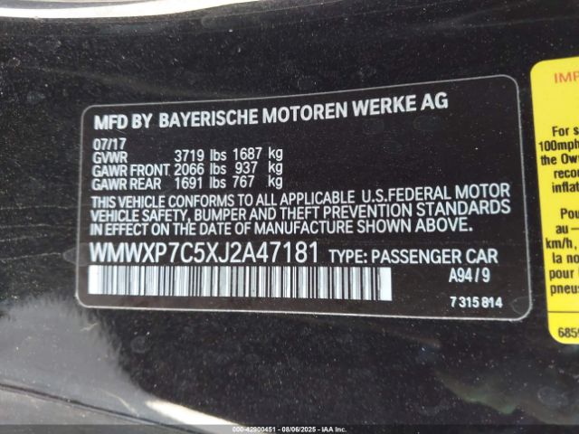 2018 MINI HARDTOP WMWXP7C5XJ2A47181 Photo 8