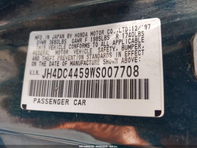 1998 ACURA INTEGRA JH4DC4459WS007708 Photo 8