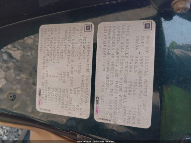 1994 CHEVROLET CORVETTE 1G1YY32P9R5117379 Photo 8