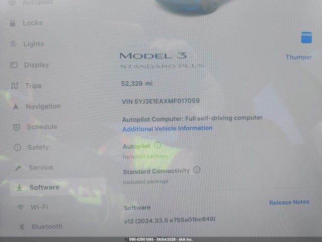 5YJ3E1EAXMF017059 Tesla 2021