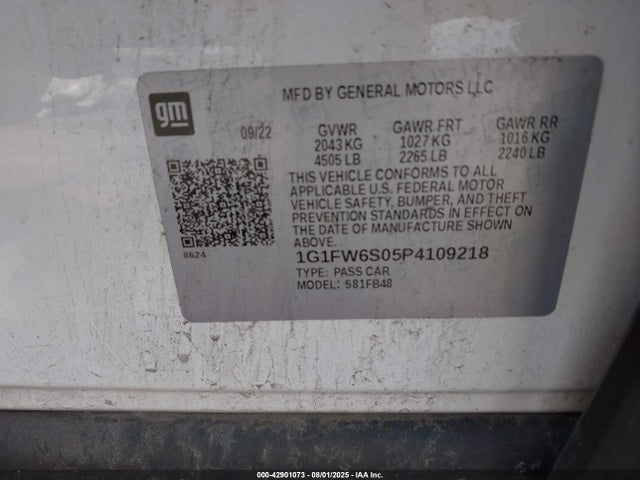 1G1FW6S05P4109218 Chevrolet 2023