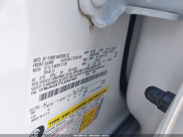 Ford 3.5l gtdi 2020 1FMJK2AT7LEA47645 Image 9