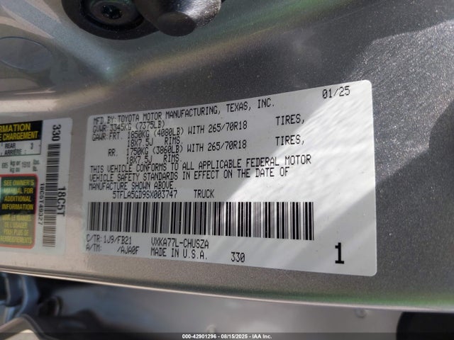 5TFLA5GD9SX003747 Toyota v35a-fts