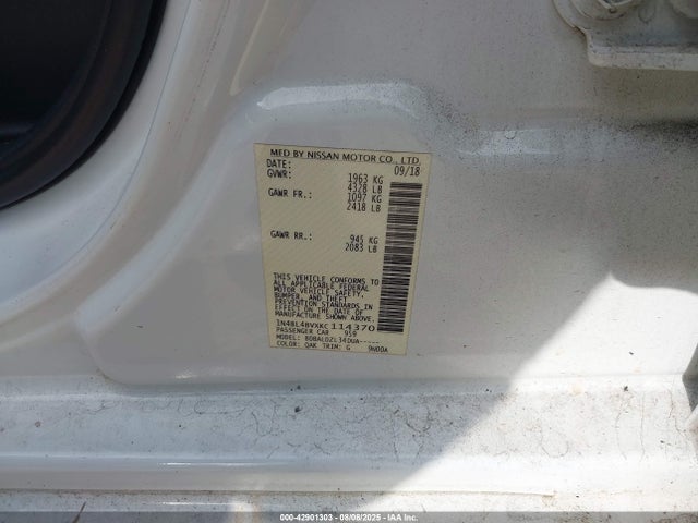Nissan 2019 2019 1N4BL4BVXKC114370 Image 9