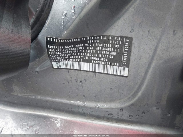 Volkswagen 2014 2014 3VW2K7AJ9EM306912 Image 9