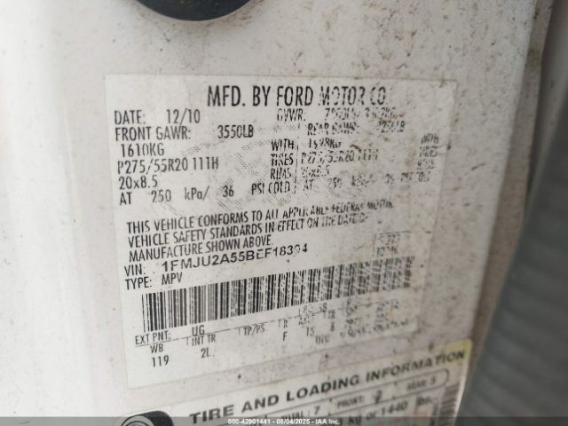 2011 FORD EXPEDITION 1FMJU2A55BEF18394 Photo 8