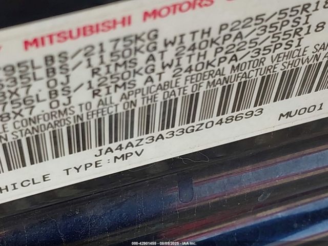 2016 MITSUBISHI OUTLANDER JA4AZ3A33GZ048693 Photo 8