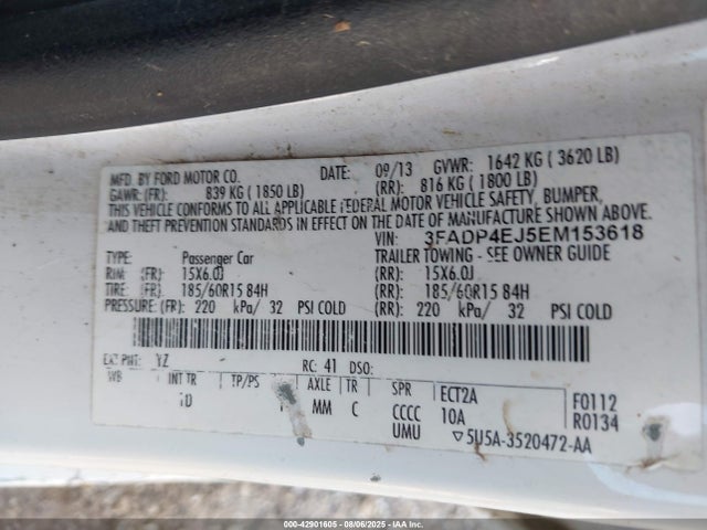 Ford Fiesta 2014 3FADP4EJ5EM153618 Image 9