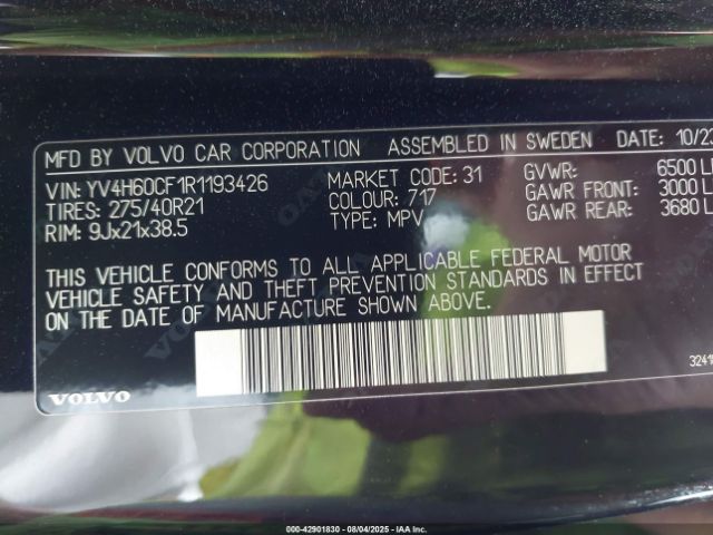 2024 VOLVO XC90 RECHARGE PLUG-IN HYBRID YV4H60CF1R1193426 Photo 8