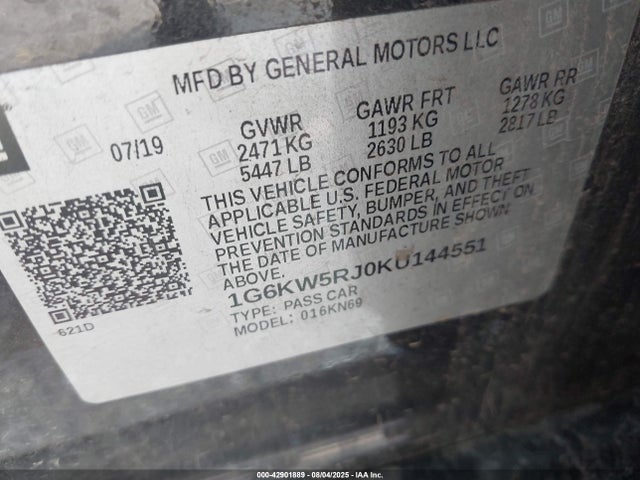 2019 CADILLAC CT6-V 1G6KW5RJ0KU144551 Photo 8