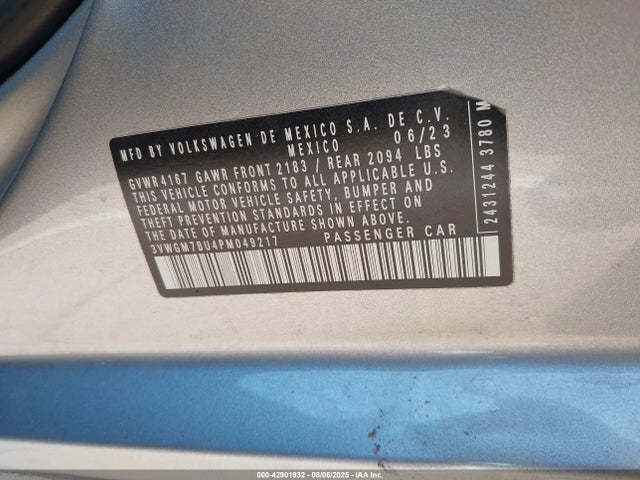 3VWGM7BU4PM049217 Volkswagen tsi