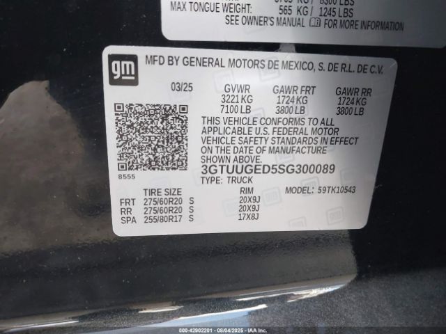 2025 GMC SIERRA 3GTUUGED5SG300089 Photo 8