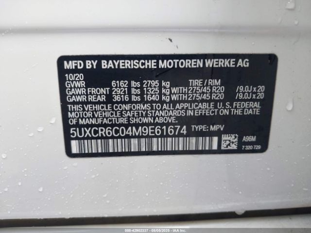 2021 BMW X5 5UXCR6C04M9E61674 Photo 8