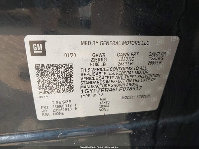 2020 CADILLAC XT4 1GYFZFR46LF078917 Photo 8