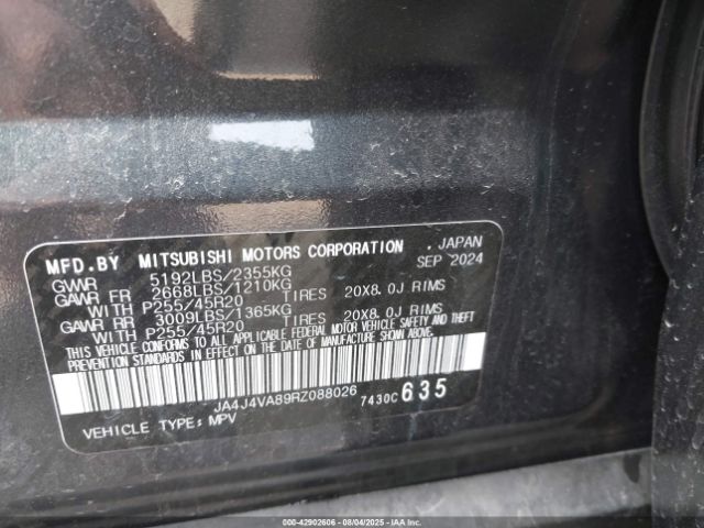 2024 MITSUBISHI OUTLANDER JA4J4VA89RZ088026 Photo 8