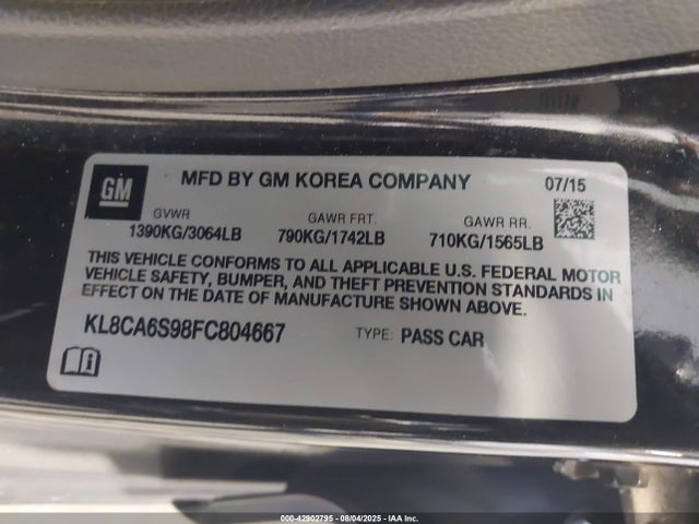 Chevrolet ll0 2015 KL8CA6S98FC804667 Image 9