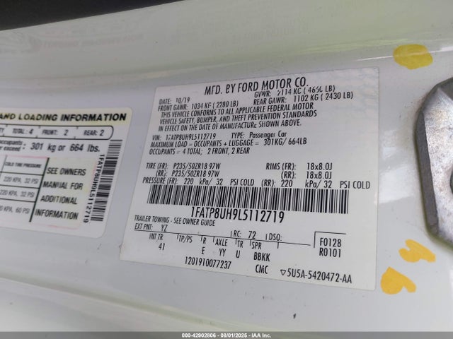 1FATP8UH9L5112719 Ford Mustang