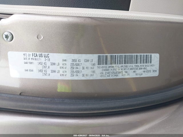 Chrysler Pacifica 2018 2C4RC1N79JR230475 Image 9
